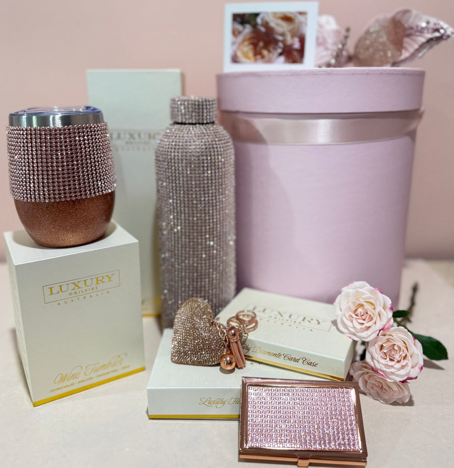 SPARKLING ROSE GOLD TONE HAMPER