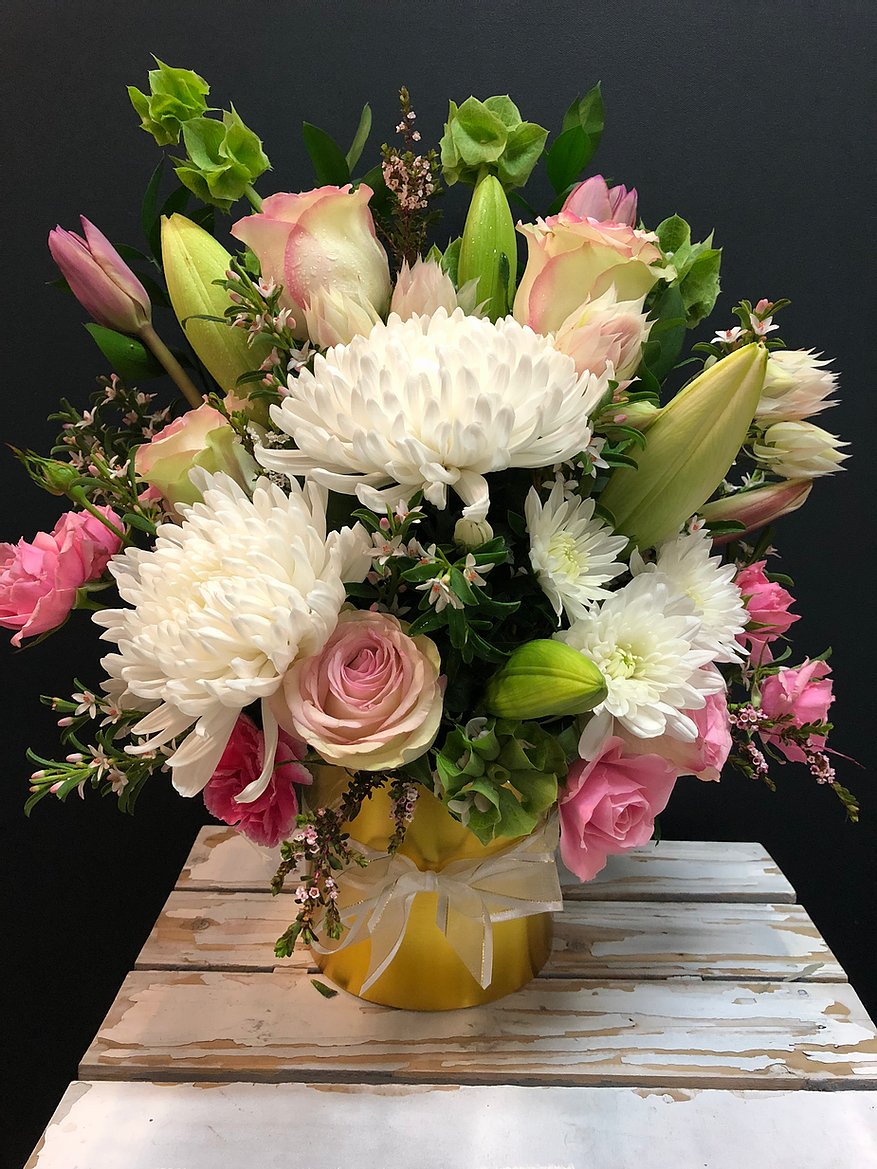 Blush Flower Arrangement from $95 - $109.00