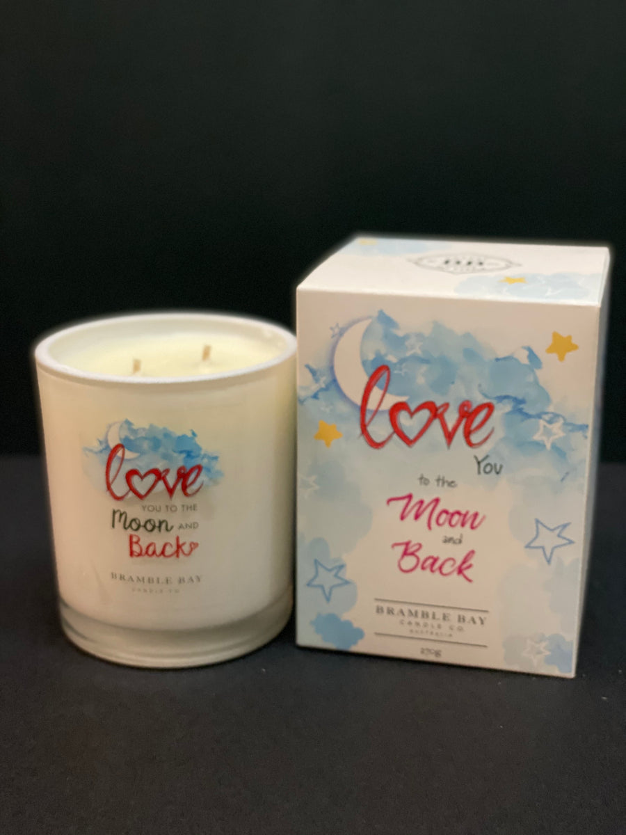 Love You To The Moon And Back Inspirational Candle